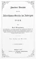 Titelblatt der Zeitschrift mit Karl Klunzingers Beschreibung des historischen Palmtuchs.