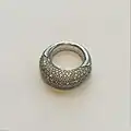 G. A. Müller Schmuck Ring mit Diamanten besetzt aus 18kt Weissgold
