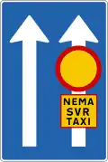 Rechte Spur nur für Taxis