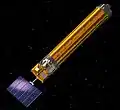 Darstellung von GEMS im Orbit (mit thermischer Abschirmung)