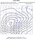 Isobaren bodennah und Windstärke, 27. 12:00 UTC (+30h, GFS)