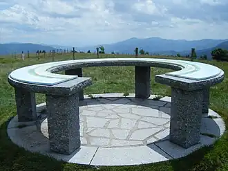 Orientierungstafel auf dem Gipfel des Grand Ventron