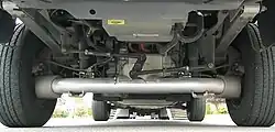 Wattgestänge an einer Hinterachse (Ford Ranger&nbsp;EV, 1998).