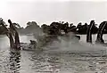 GSP mit Panzerladung und aufgestellten Laderampen, 1975 bei Storkau – Elbe