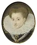Porträt der Gabrielle d’Estrées, Holz (Ende 16. oder Anfang 17. Jahrhundert)