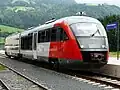 Triebwagen der Reihe 5022 im ehemaligen Endbahnhof Kötschach-Mauthen (2011)