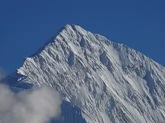 Gangapurna von Thorang-Phedi aus gesehen.