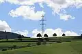Tonnenmast der Axpo&nbsp;AG für 380&nbsp;kV bei Gansingen