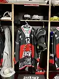 Garderobe des Spielers Andy Ritz