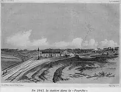 Der Bahnhof 1843