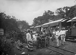 Zugverkehr in Loum (1917)