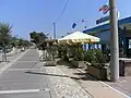 Mit Holzbohlen ausgelegter Strand-Boulevard von Porto Garibaldi