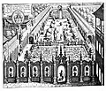 Nach italienischen Vorbildern: Der Garten des Frankfurter Bürgermeisters Johannes Schwindt. Kupferstich von Matthäus Merian, 1641