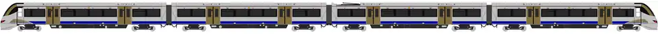 Vollständige Darstellung eines Zuges des Gautrains