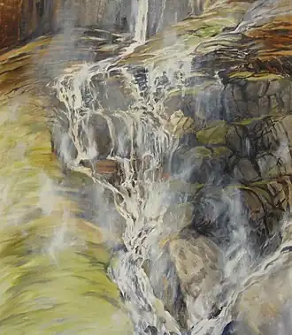Geltenbach-Wasserfall, Öl (2005)