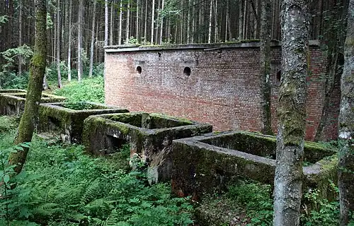 Gebäuderuine der Gasreinigungsanlage