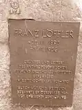 Gedenkstein für Franz Loeffler in Gerswalde