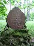 Gedenkstein für den fast ausgetrockneten Fluss Klare Grete