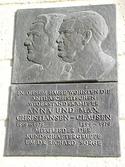 Gedenktafel in der Richard-Sorge-Straße, Berlin