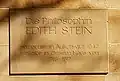 Gedenktafel an ihrem ehemaligen Wohnhaus in Freiburg, Goethestraße&nbsp;63