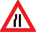 8b: Fahrbahnverengung (linksseitig)