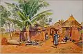 Carl Ariens: Gehöft in Mokwa (Nigeria, 1911)