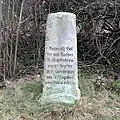Gedenkstein für ein Blitzschlagopfer am Westhang des Köthnerberges