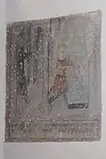 Personen unter Arkaden