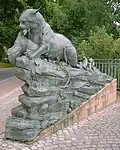 Fischotter an der Baumgartenbrücke in Geltow, 1908