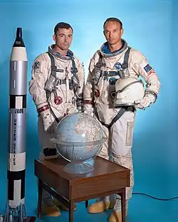 v.l. John W. Young und Michael Collins