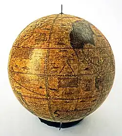 Erdglobus des Gemma Frisius, 1536