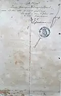 Genehmigung des Fährbetriebs durch das großherzoglich-badische Bezirksamts in Heidelberg.