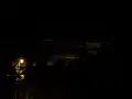 Genfer Tal im Hochnebel von Col de la Faucille bei Nacht
