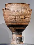 Krater des Hirschfeld-Malers, ca. 750–735 v. Chr.