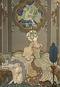 Die Marquise und Cécile. Gemälde von George Barbier.