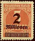 2 Millionen Mark Inlandsbriefporto 1. bis 9.&nbsp;Oktober 1923