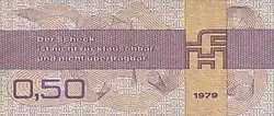 50-Pfennig-Forumscheck (Rückseite)