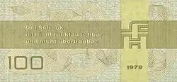 100-Mark-Forumscheck (Rückseite)