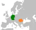 Lage von Deutschland und Rumänien