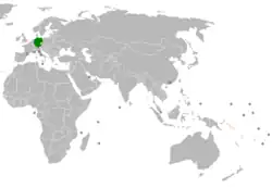 Lage von Deutschland und der Salomonen