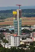 Gewa-Tower, vom Kappelberg aus gesehen, 1.&nbsp;September 2016