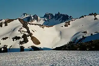 Die Goat Rocks mit dem Gilbert Peak oben links