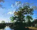 Gillis Neyts, Landschaft mit Tobias und dem Engel, mit einer Ansicht von Antwerpen im Hintergrund, nach 1660