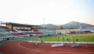 Innenansicht des Fußball-Stadion