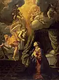 Verkündigung, 74 × 54 cm, Öl auf Kupfer, Eremitage, St. Petersburg, 1610–30