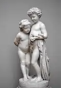 Junge und Mädchen, einen Vogel fütternd (1868), Tretjakow-Galerie