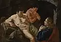 Giulia Lama: Joseph deutet den Traum des Eunuchen, ca. 1730er Jahre, Öl auf Leinwand, 106,7 × 154,8 cm, Privatsammlung