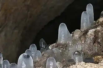 Eisstalagmiten in Monlési