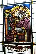 König David – eines von sechs Geyling-Glasfenster aus dem Jahr 1928