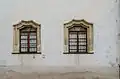 Spätgotische Vorhangbogenfenster (um 1480/85) am Ostflügel Hinterglauchaus